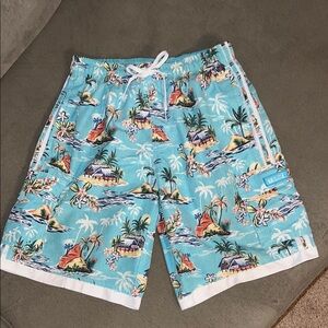 Tropical Blue Swim Shorts
